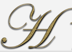 A gold capital letter H.