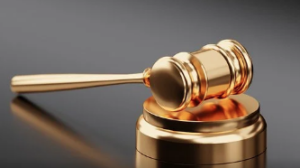 A golden gavel.