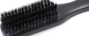 Black, boar bristle brush.