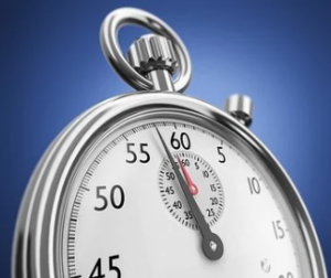 Silver stopwatch.