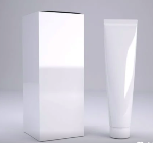 No-name product in a tube standing beside its box.