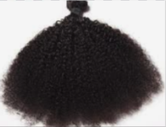 A bundle of black afro kinky braiding hair.